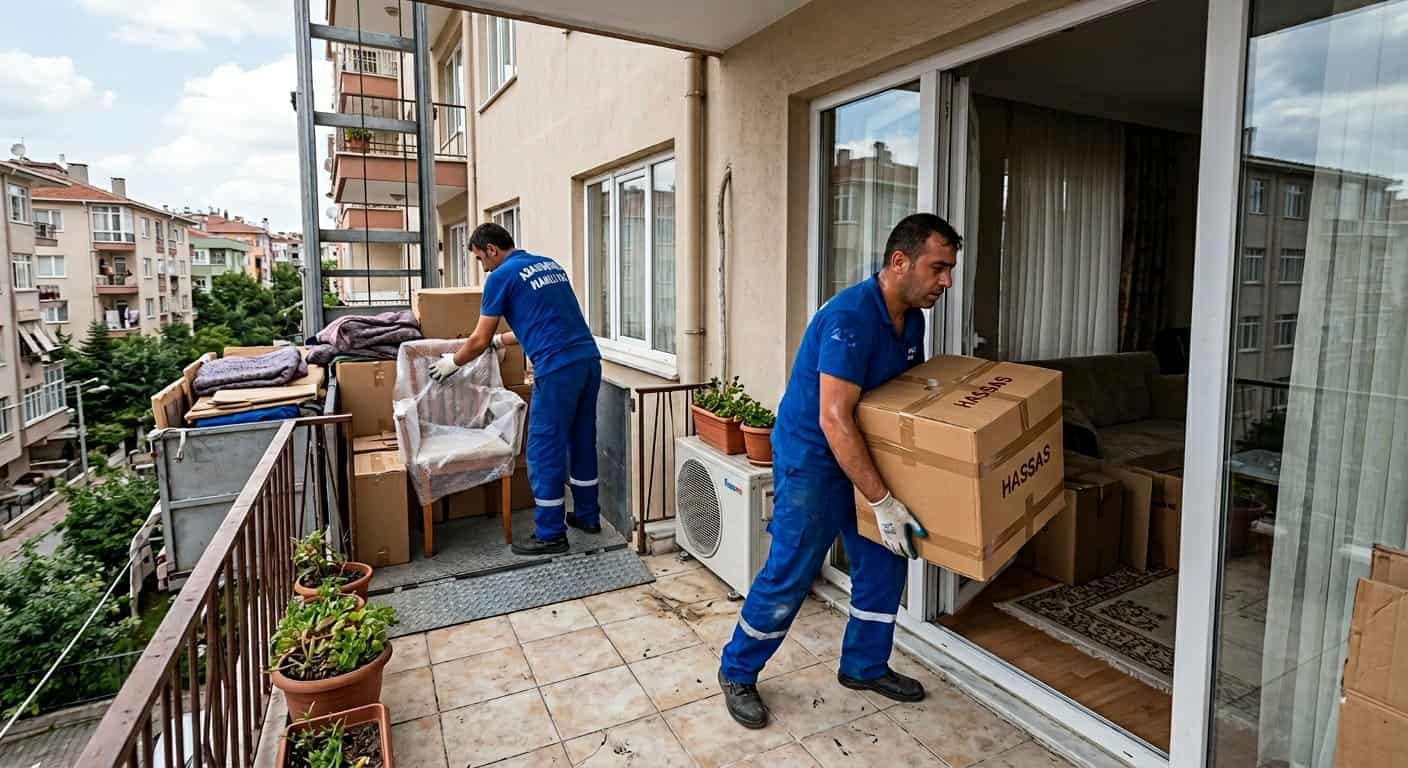 Yüksek Kat Taşıma - Balkondan koli ve mobilya aktarimi