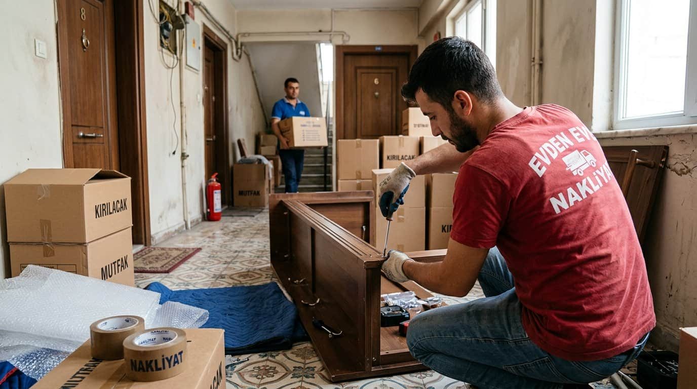 Beyaz Eşya Taşıma - Baza kosesindeki baglantilari sokme